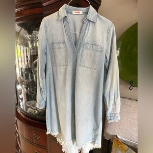 Mazik Light Blue Casual Denim Dress